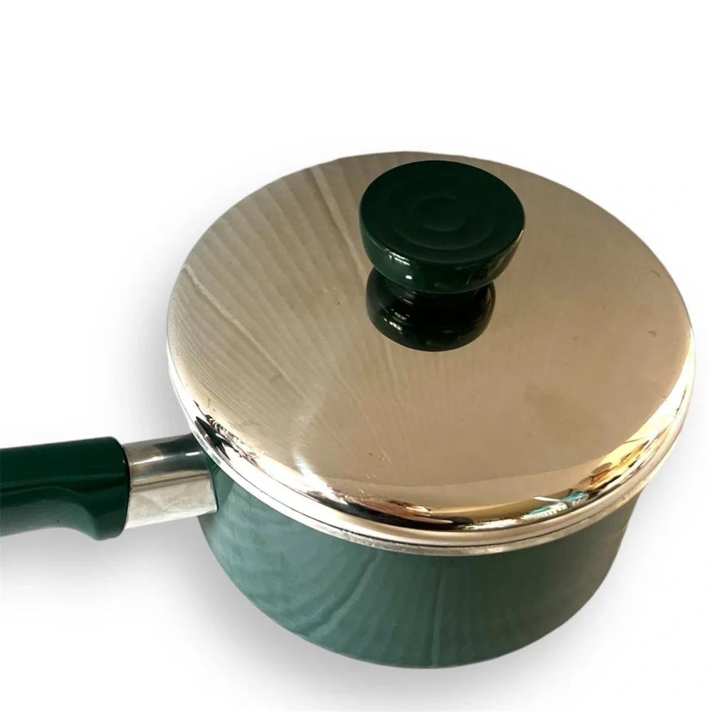 Paul Revere Ware Signature Collection Cookware 1 Qt‎ Sauce Pan Pot Green W/Lid